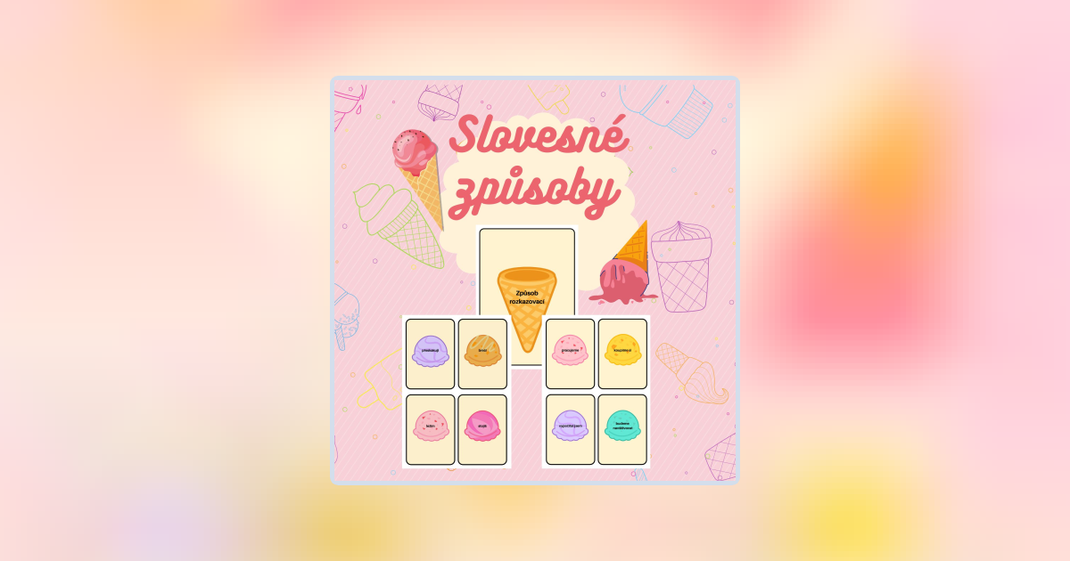 SLOVESA - Slovesné způsoby. | Učitelnice