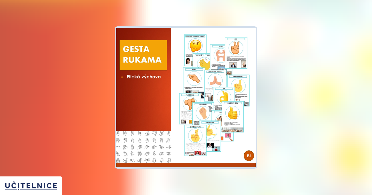Gesta rukama | Učitelnice