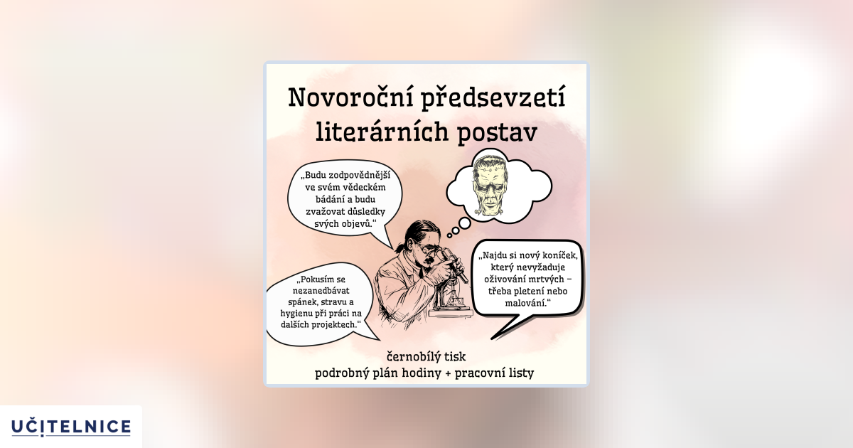 Novoroční předsevzetí literárních postav | Učitelnice