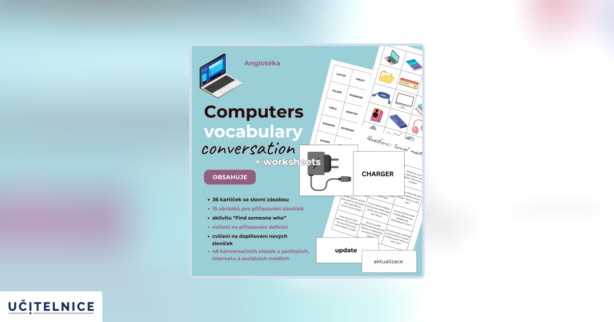 Computers - vocabulary, conversation, worksheets | Učitelnice