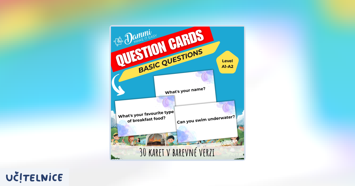 Question cards - Basic questions A1 - A2 | Učitelnice