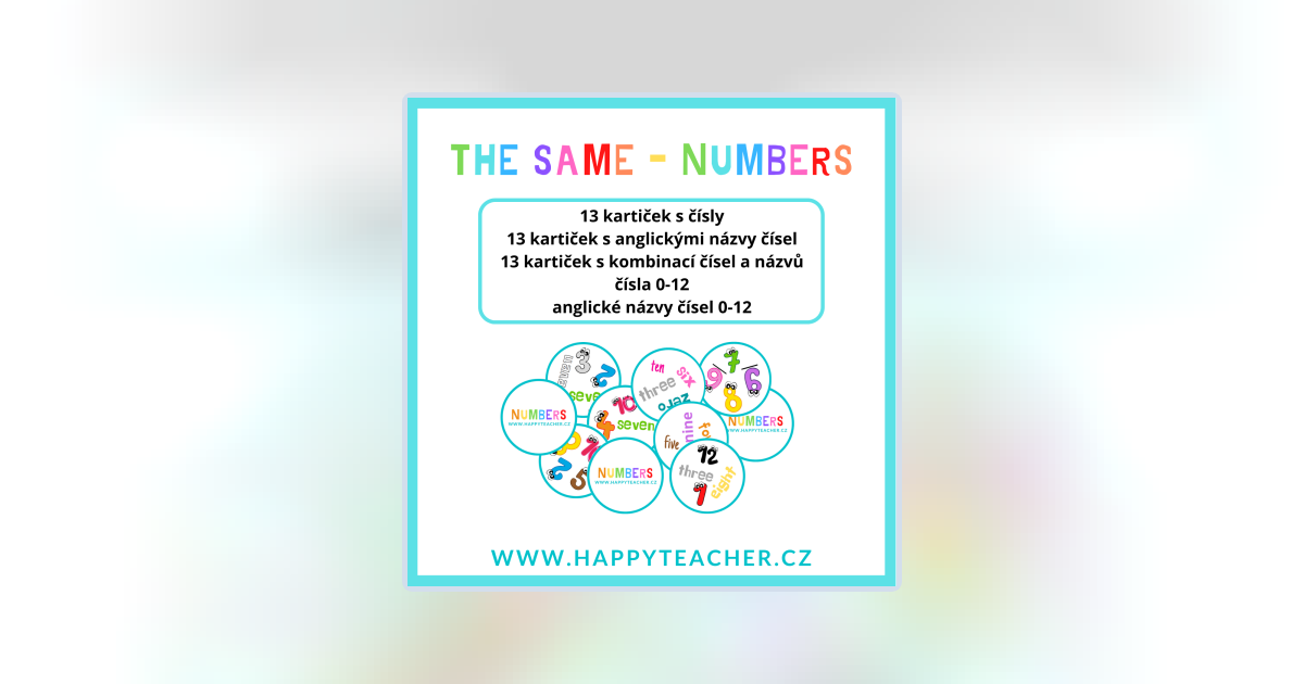 Same Numbers Image The same - numbers | Učitelnice