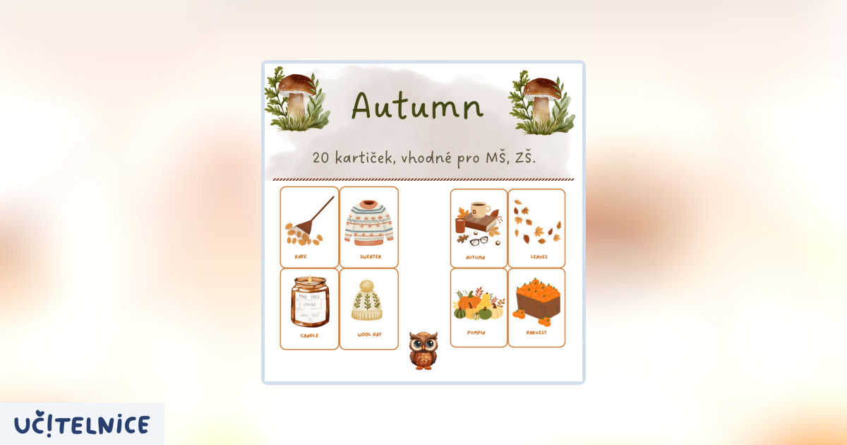 Autumn - flashcards | Učitelnice