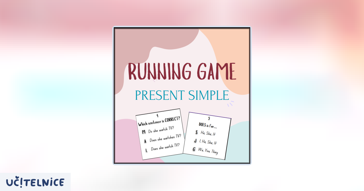 Running game - present simple | Učitelnice