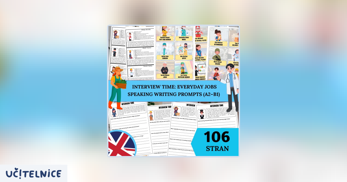 Interview Time: Everyday Jobs – Speaking, Writing Prompts (A2–B1 ...