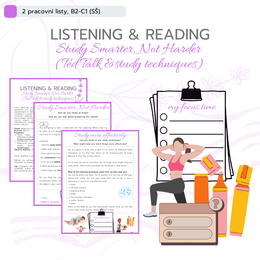 Study Hearder Study Smarter, Not Harder (B2-C1, SŠ, video, article) - study ...