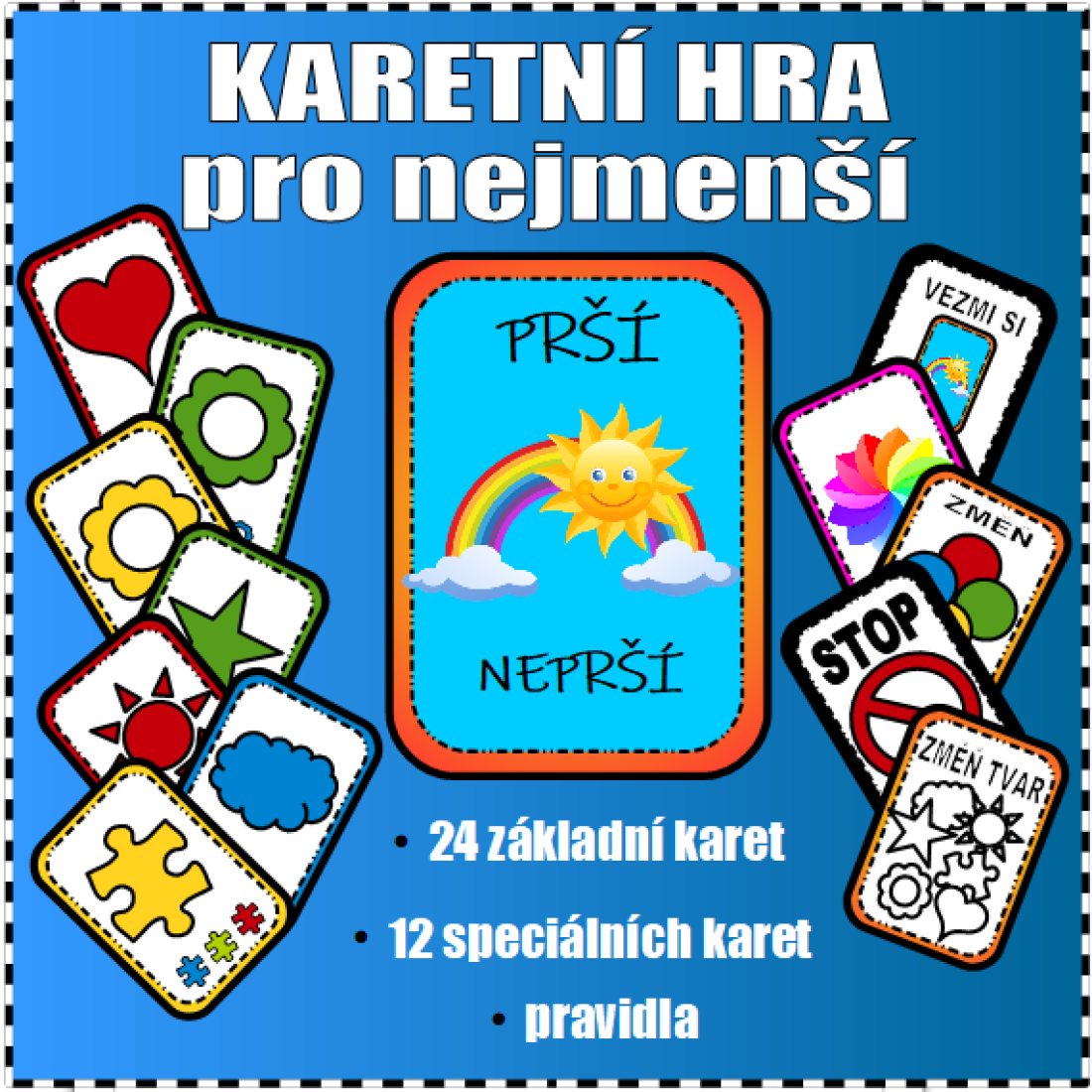 Karetní hra pro nejmenší: Prší-neprší | Učitelnice