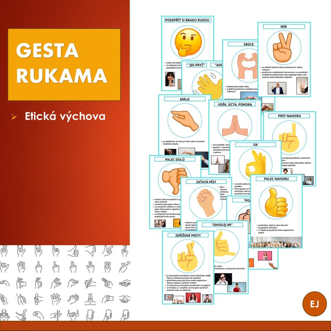Gesta rukama | Učitelnice