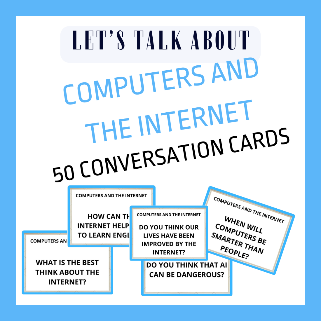 COMPUTERS AND INTERNET - CONVERSATION CARDS | Učitelnice