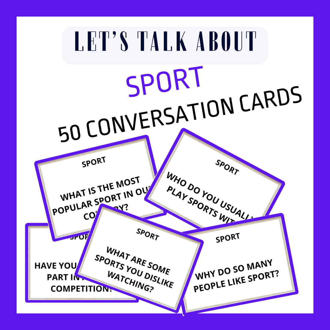 SPORT - CONVERSATION CARDS | Učitelnice