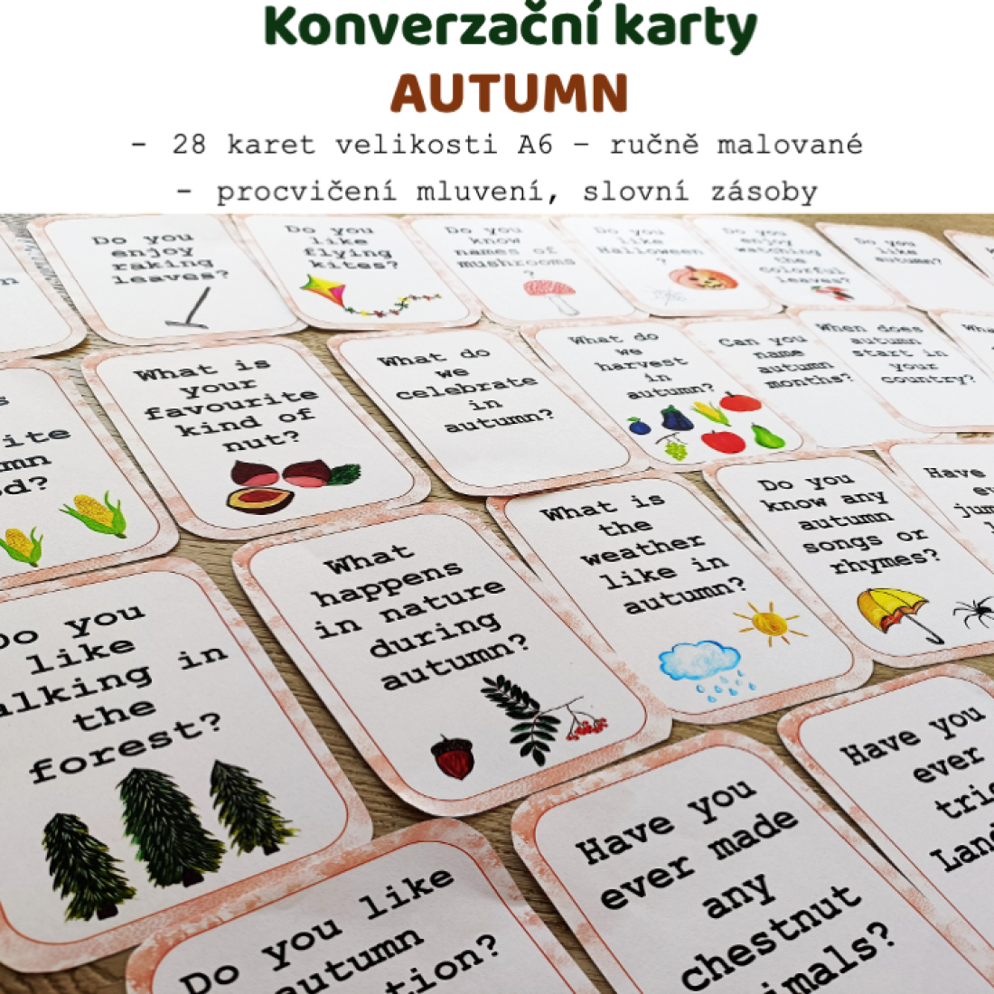 Konverzační karty - AUTUMN | Učitelnice