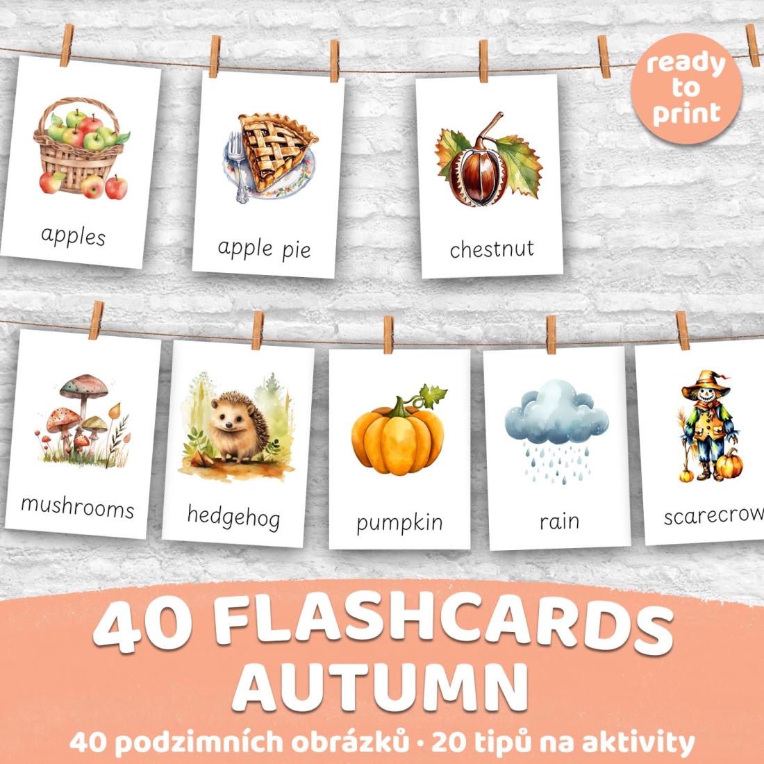 FLASHCARDS AUTUMN | Karty a 20 aktivit do výuky | Učitelnice