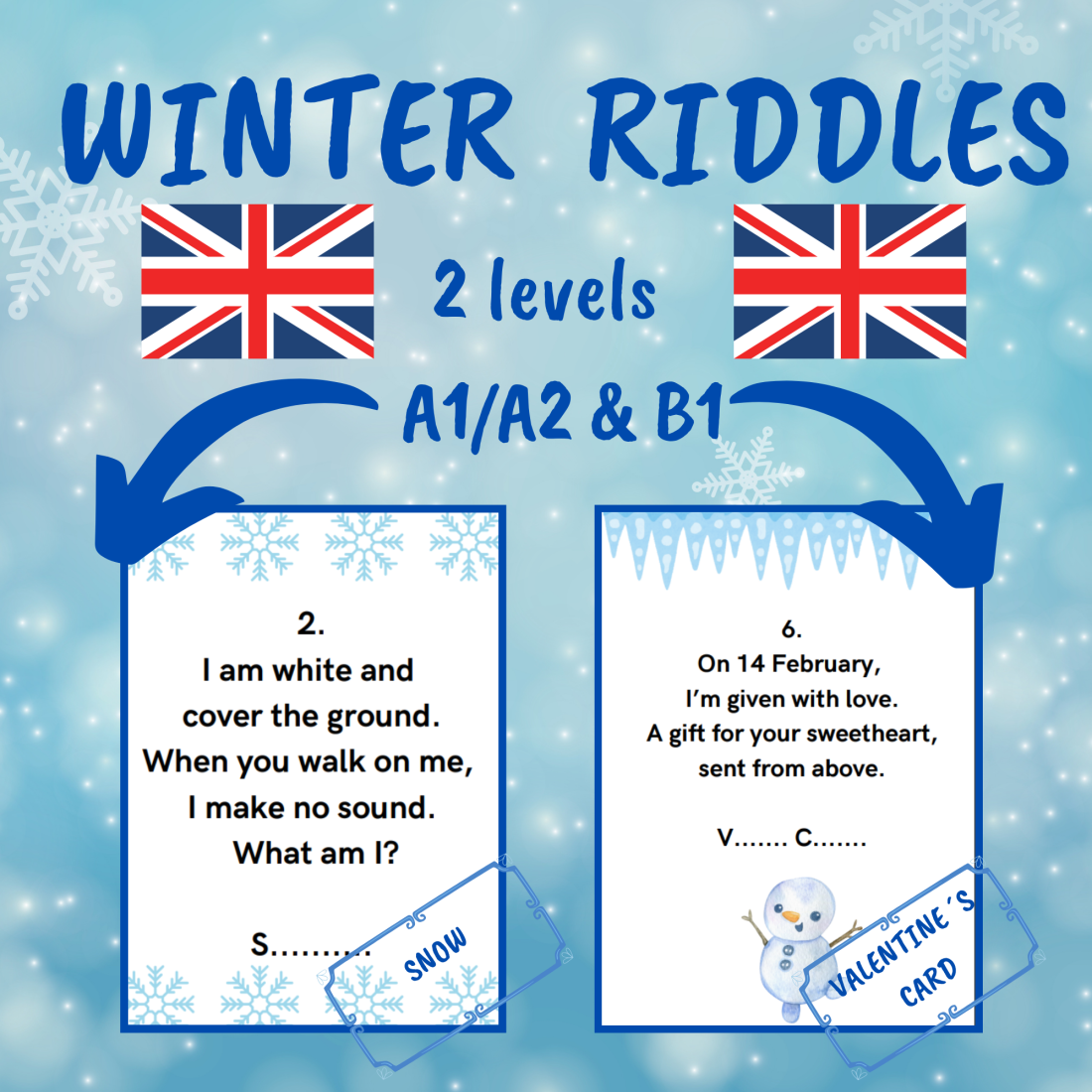 Winter Library Riddle Winter riddles (veršované hádanky) | Učitelnice
