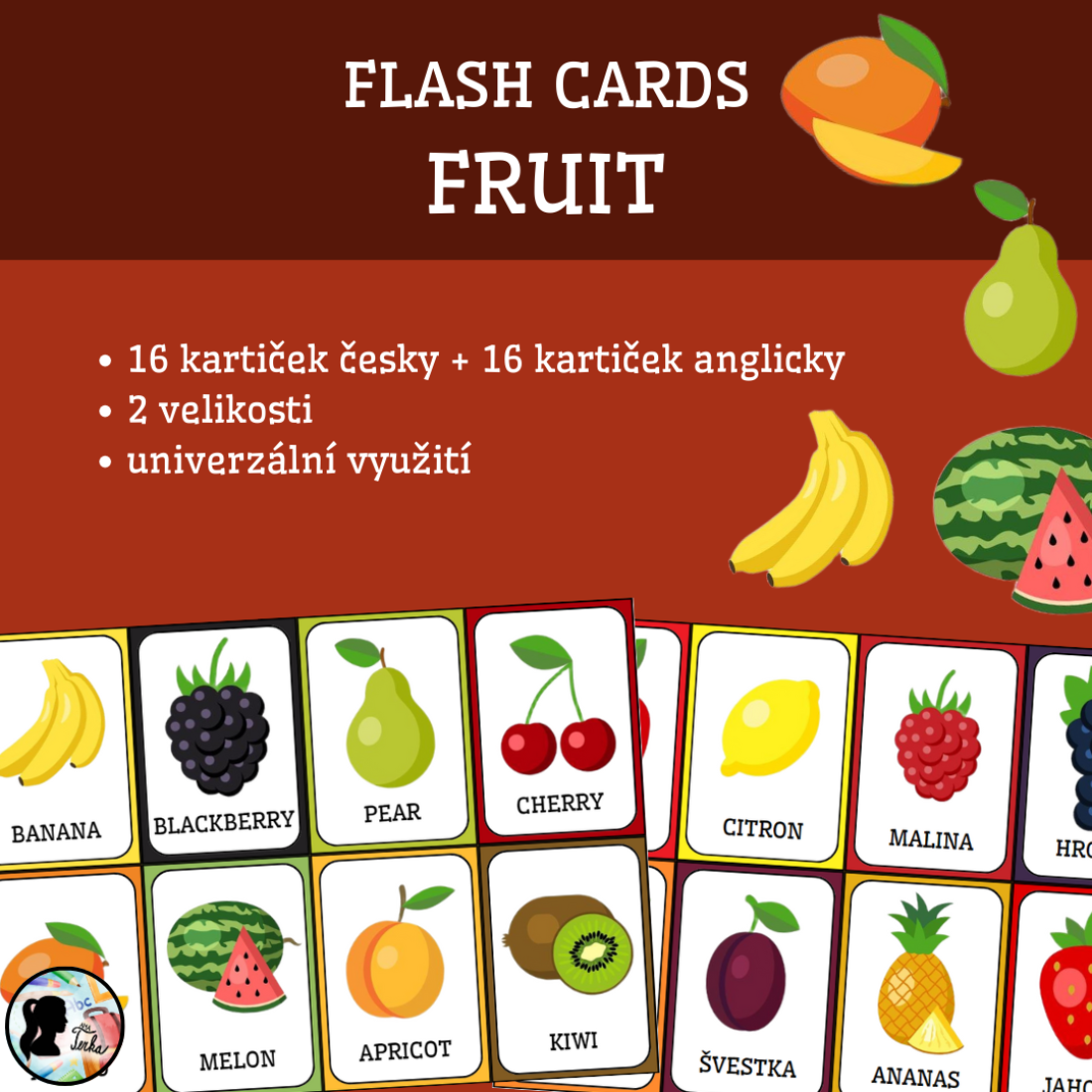 FRUIT - flash cards | Učitelnice