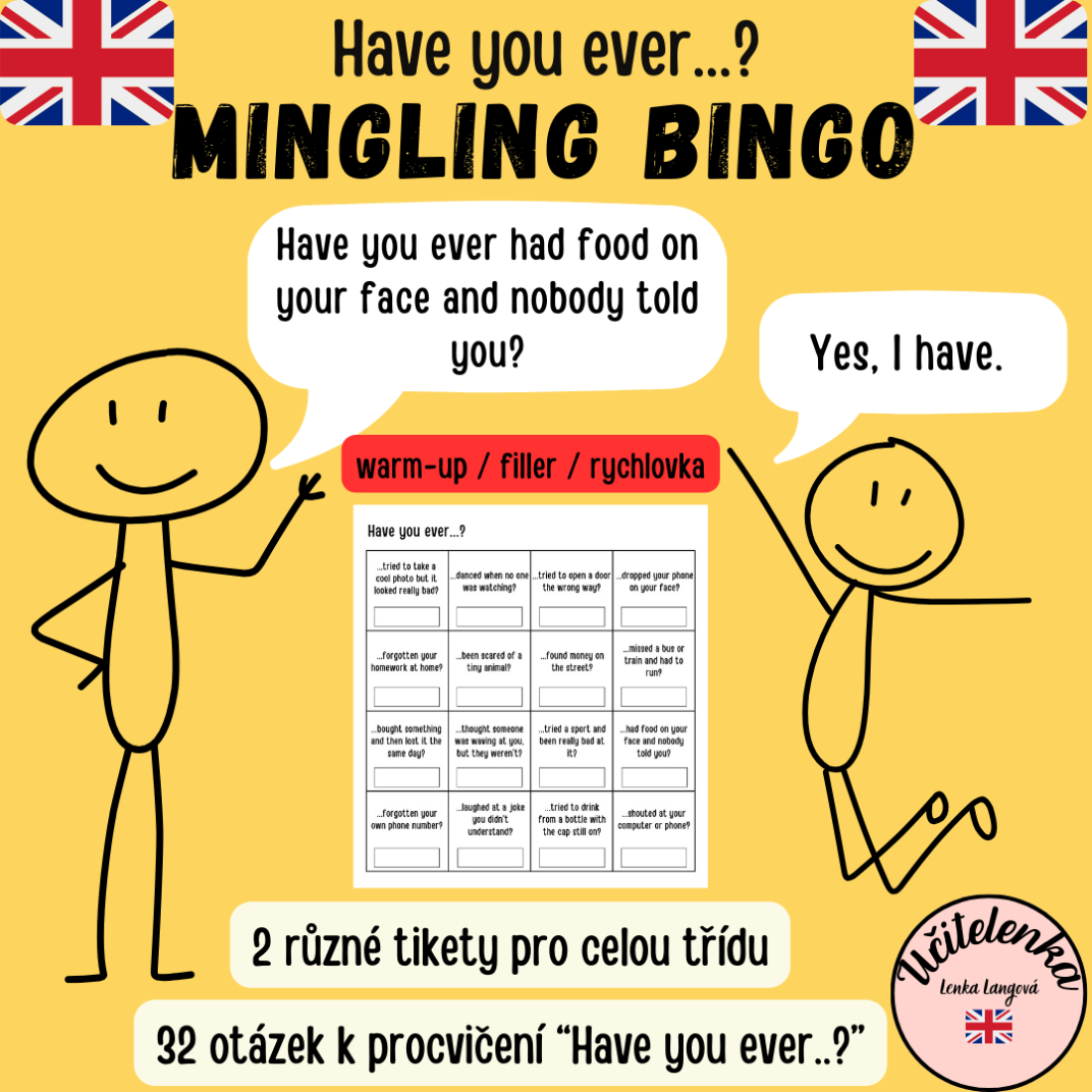 Have you ever..? MINGLING BINGO | Učitelnice