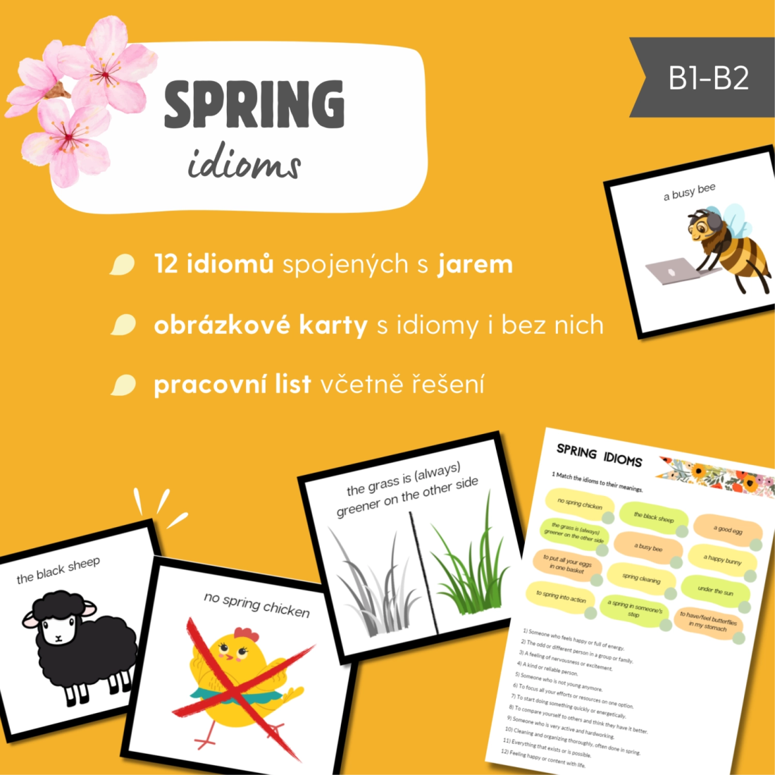 Spring idioms / Idiomy s jarní tematikou | Učitelnice