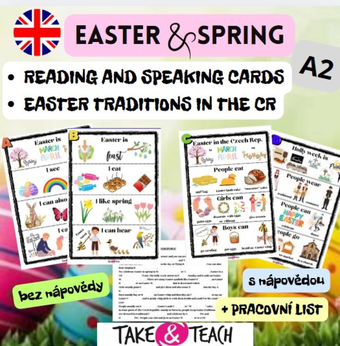 EASTER and SPRING reading and speaking cards - VELIKONOCE a JARO ...