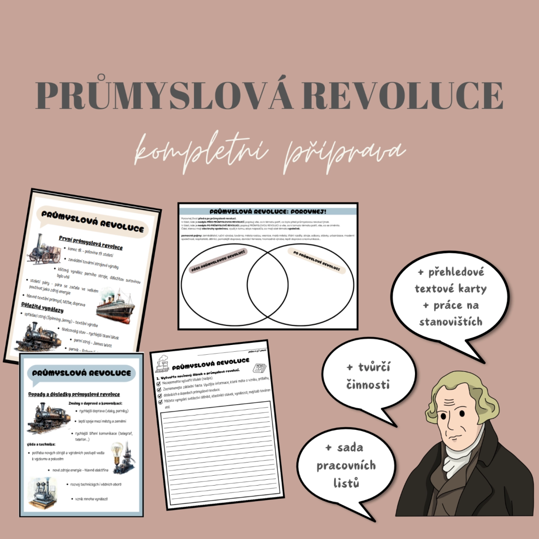 PRŮMYSLOVÁ REVOLUCE: KOMPLETNÍ PŘÍPRAVA | Učitelnice