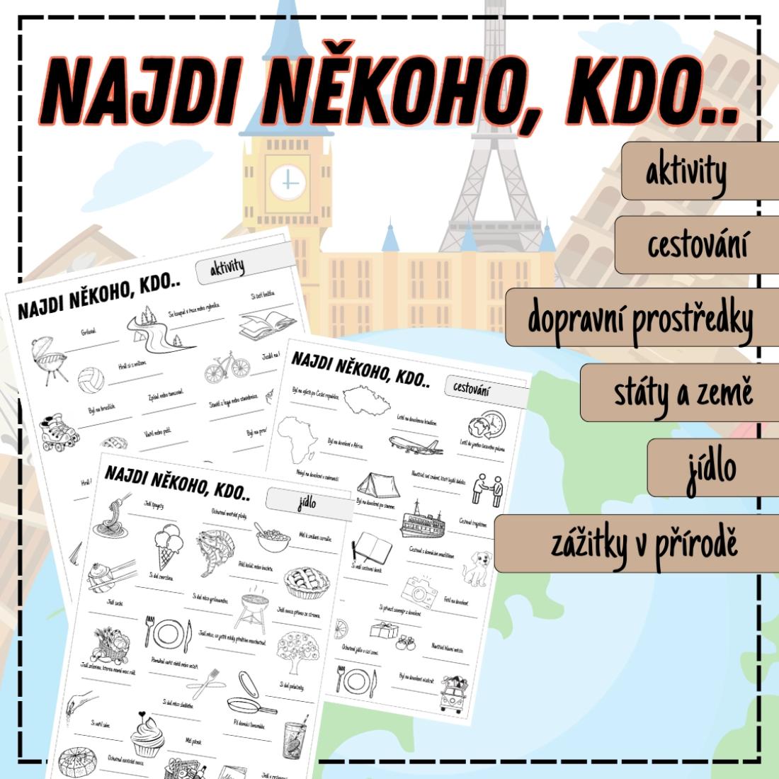 NAJDI N KOHO KDO Po Pr zdnin ch 6 B List K Vypln n 1 Stupe 