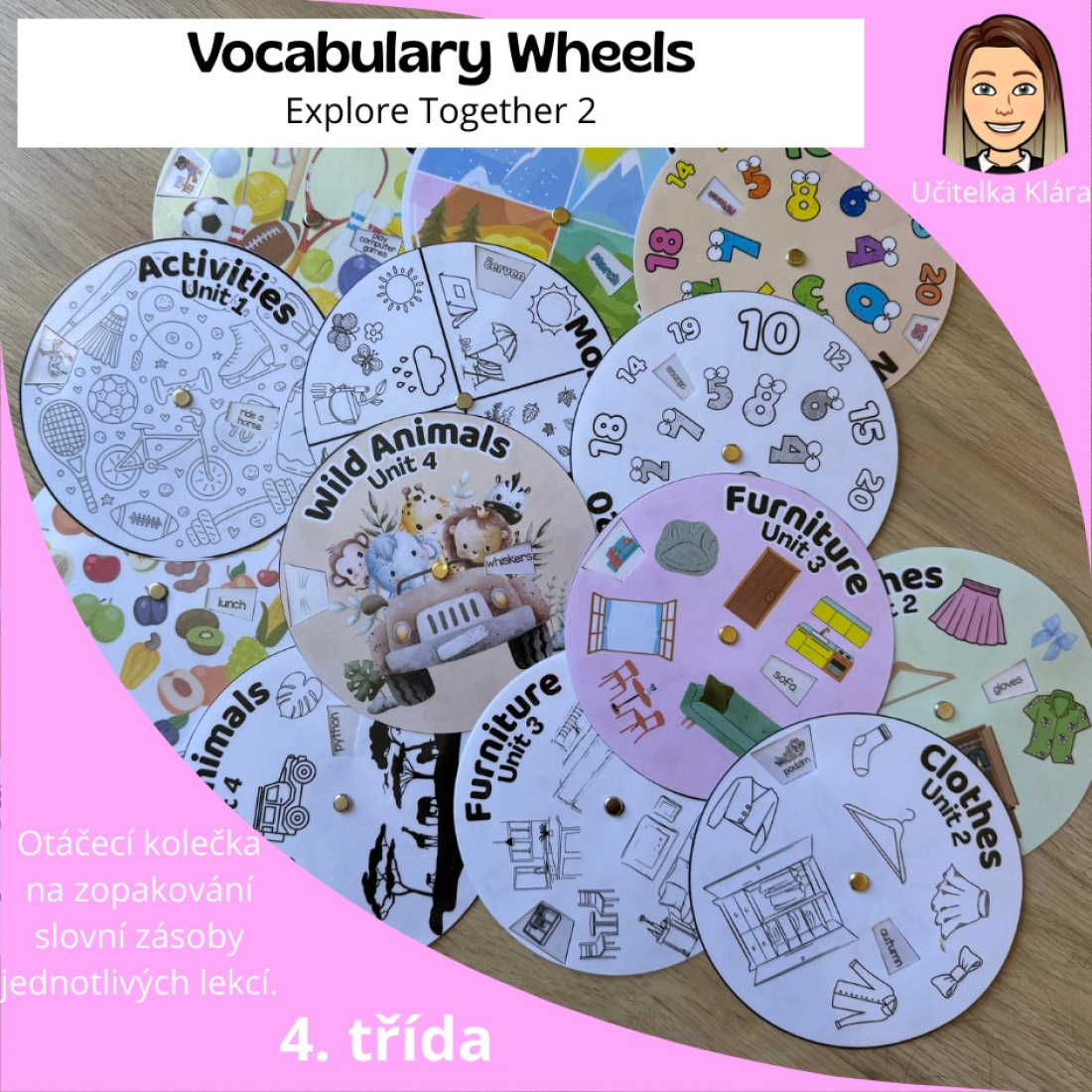 Vocabulary Wheels - Explore Together 2 | Učitelnice