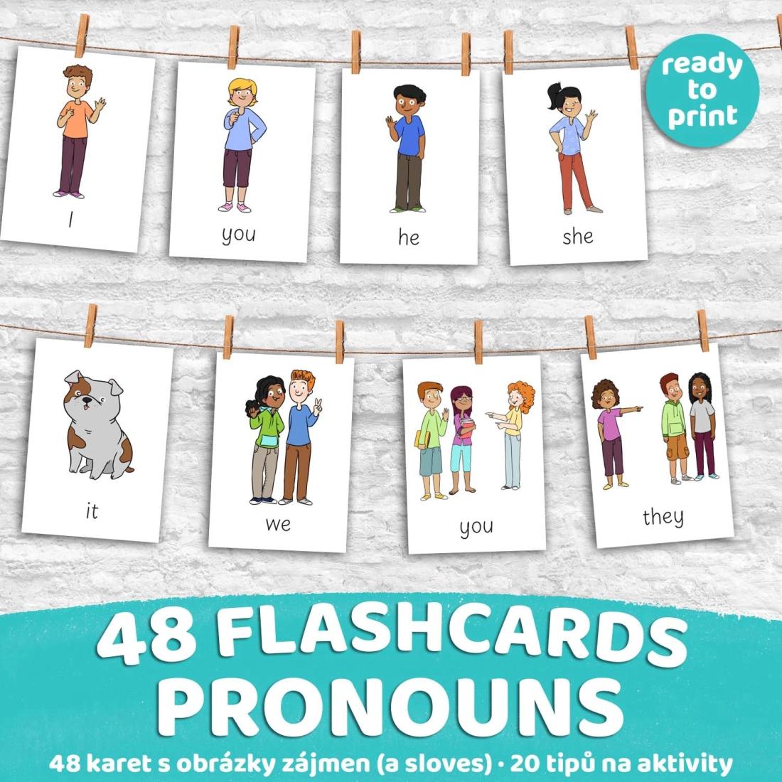 FLASHCARDS PRONOUNS | Karty a 20 aktivit do výuky | Učitelnice