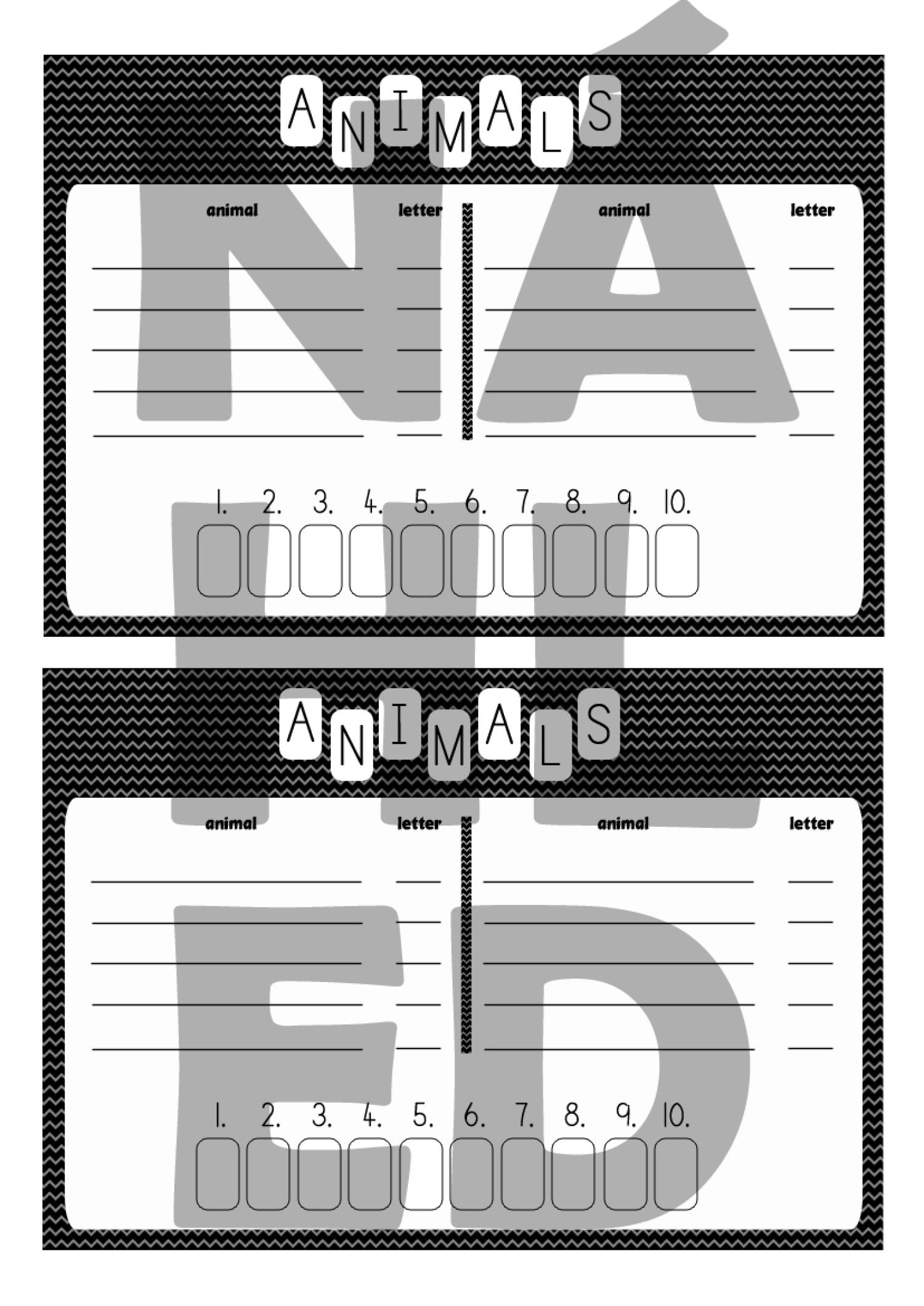 Note Lengths Animal Names Animal size | Učitelnice