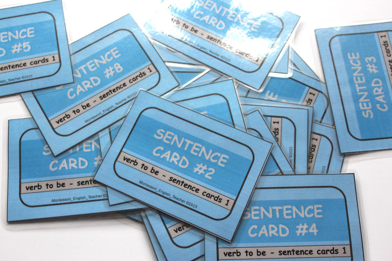Verb to be - sentence cards 1 | Učitelnice