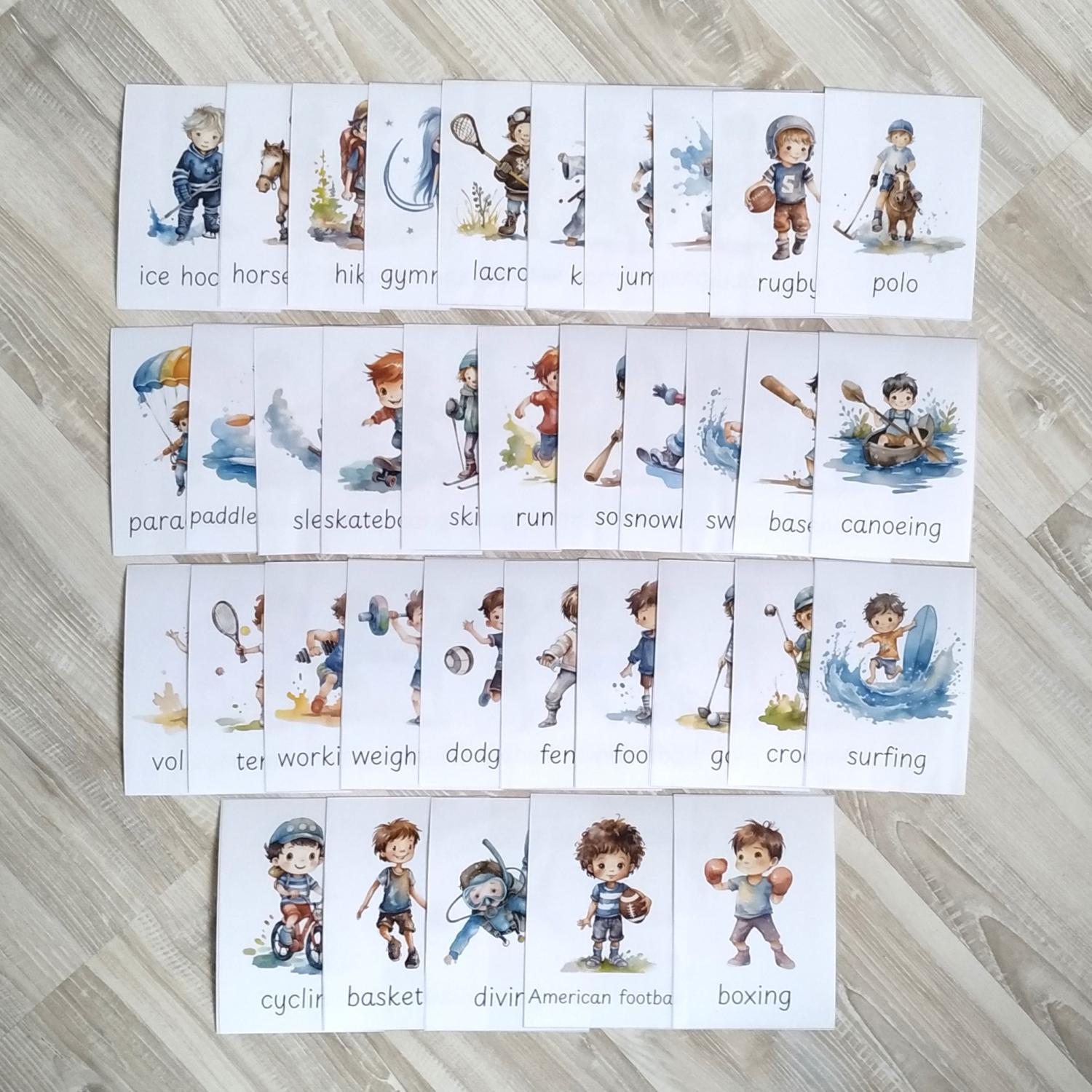 FLASHCARDS SPORTS | Karty a 20 aktivit do výuky | Učitelnice