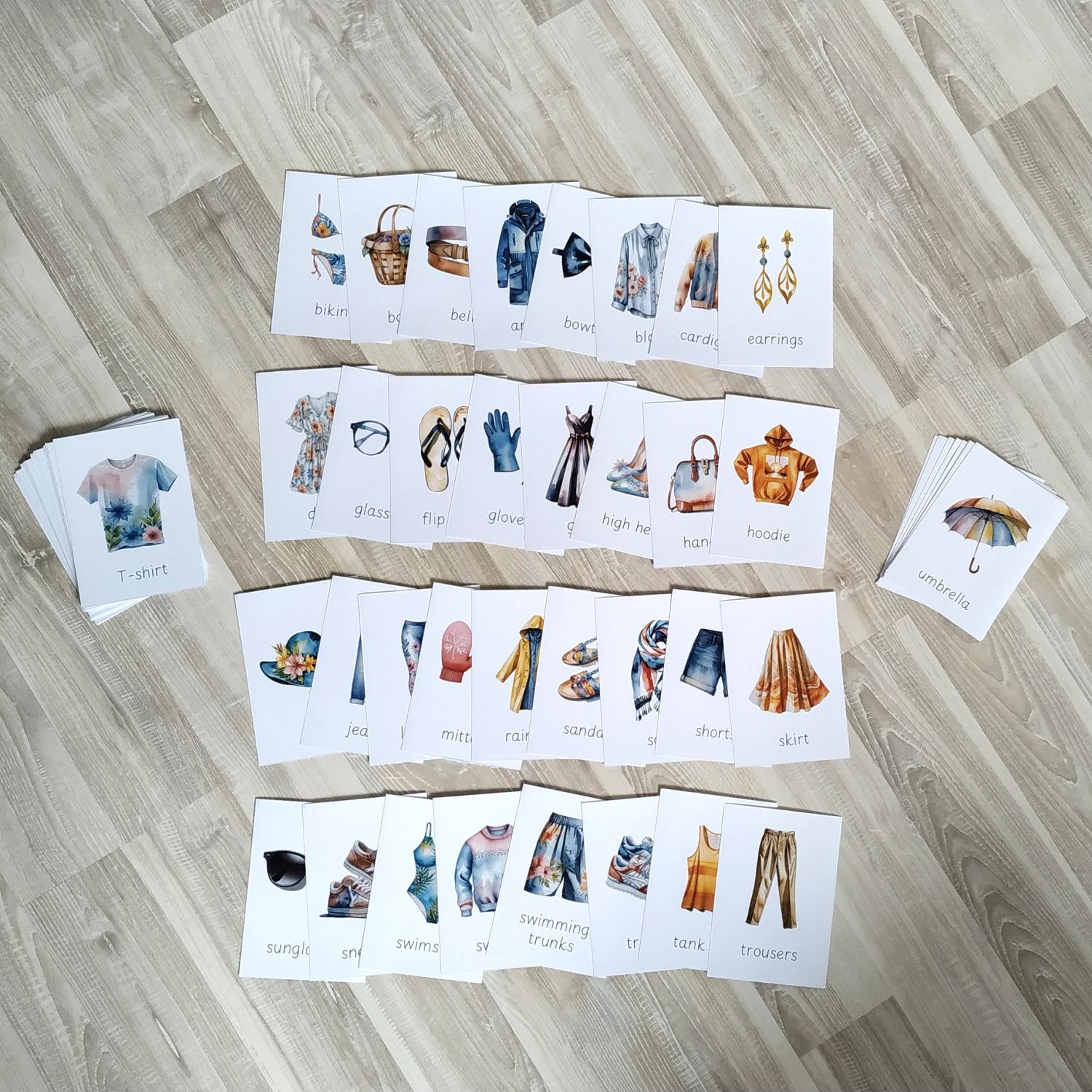 FLASHCARDS CLOTHES & ACCESSORIES #2 | Karty a 20 aktivit do výuky ...