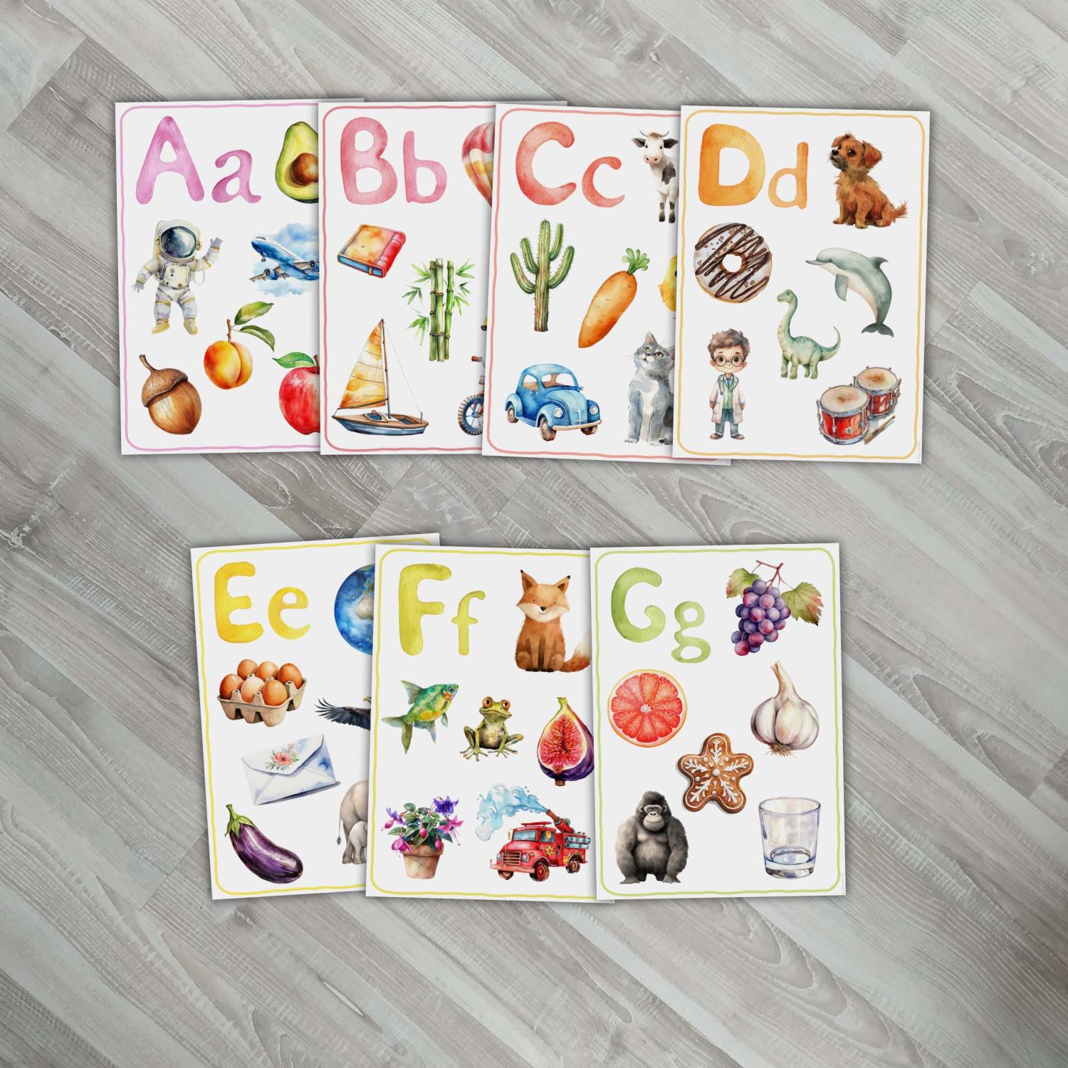 FLASHCARDS ENGLISH PICTURE ALPHABET | Karty a 20 aktivit do výuky ...