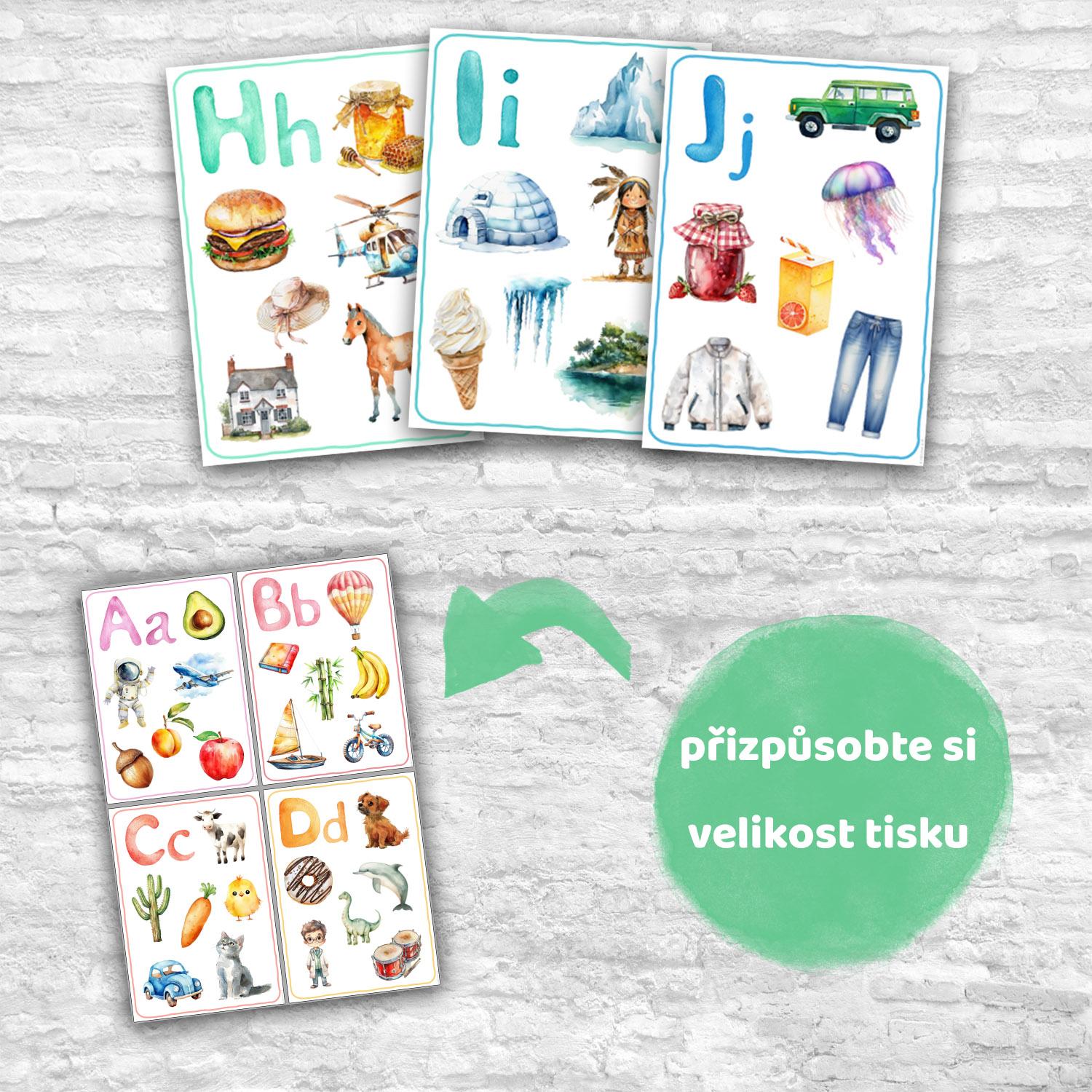 FLASHCARDS ENGLISH PICTURE ALPHABET | Karty a 20 aktivit do výuky ...