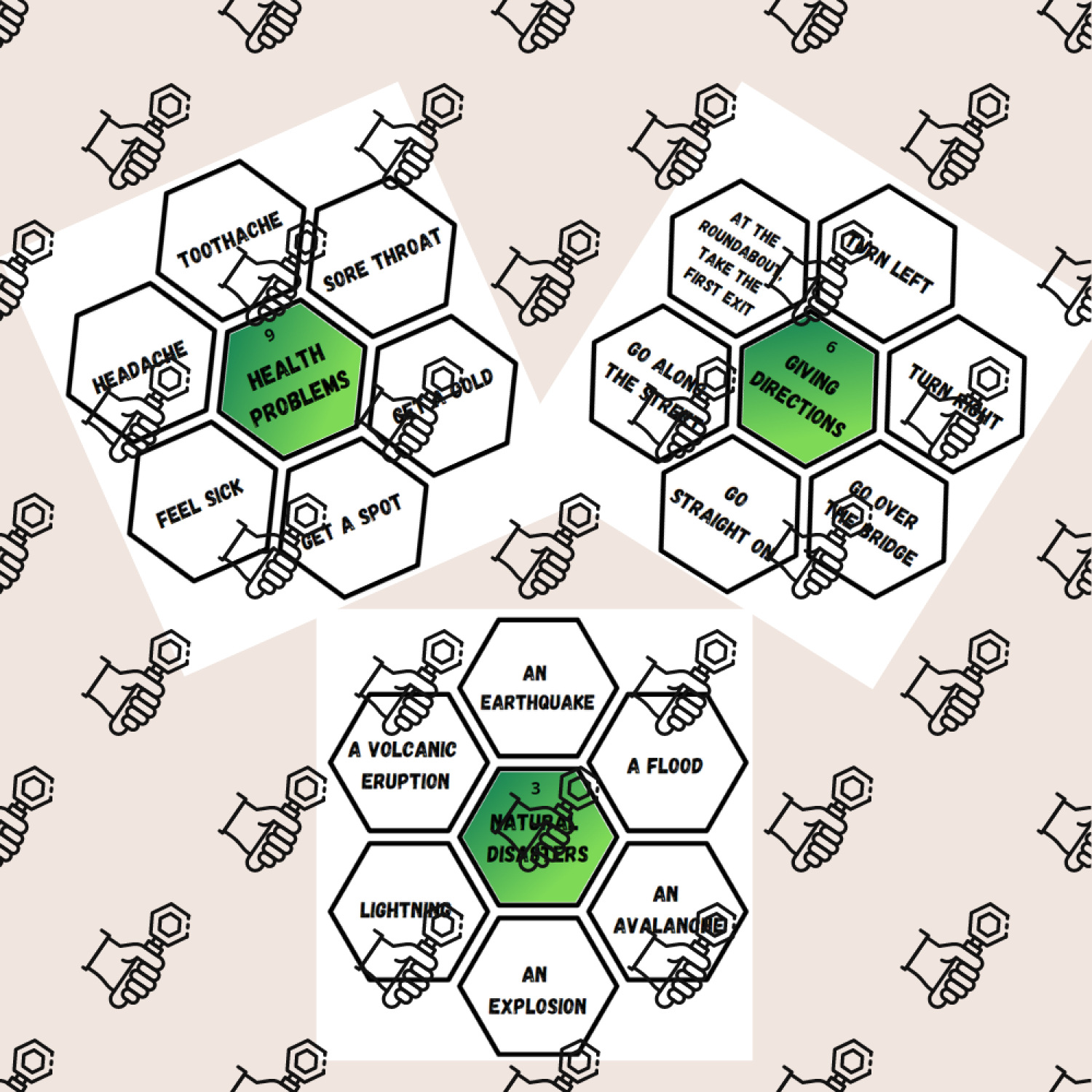 HEXAGONS - VOCABULARY 7TH GRADE | Učitelnice