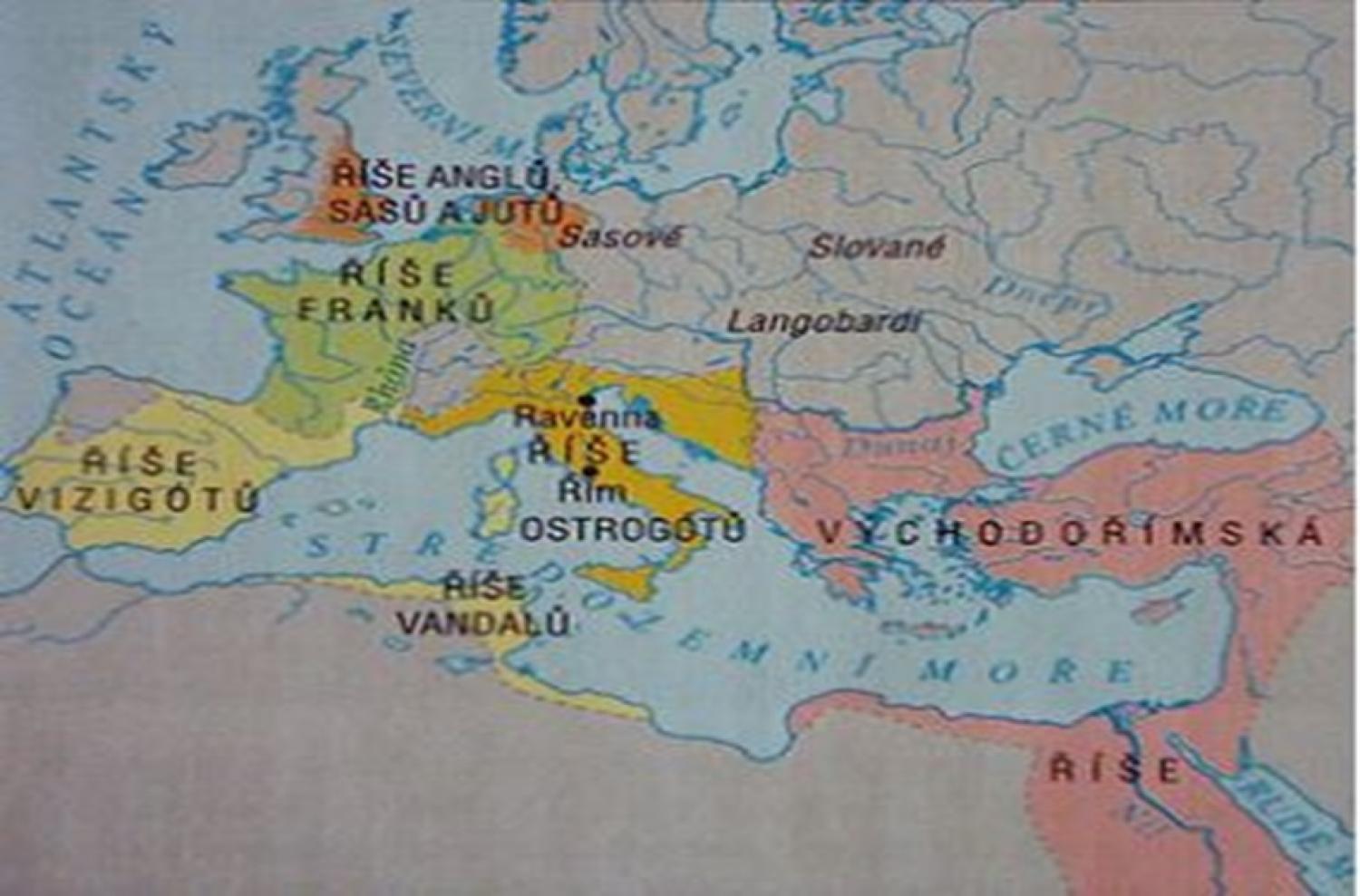 Francká, Byzantská a Arabská říše v raném středověku | Učitelnice