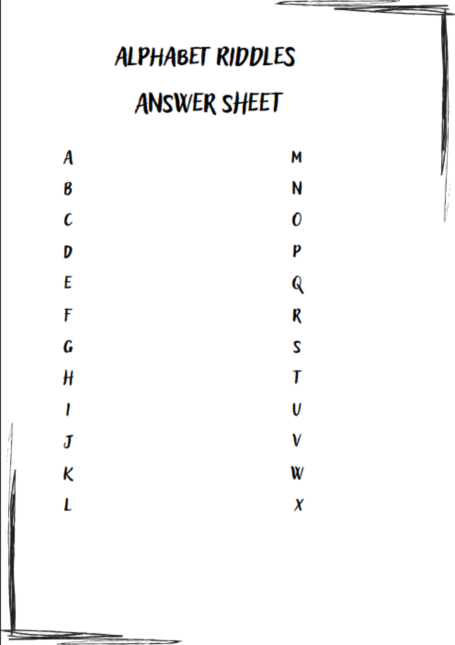 Alphabet Riddles | Učitelnice