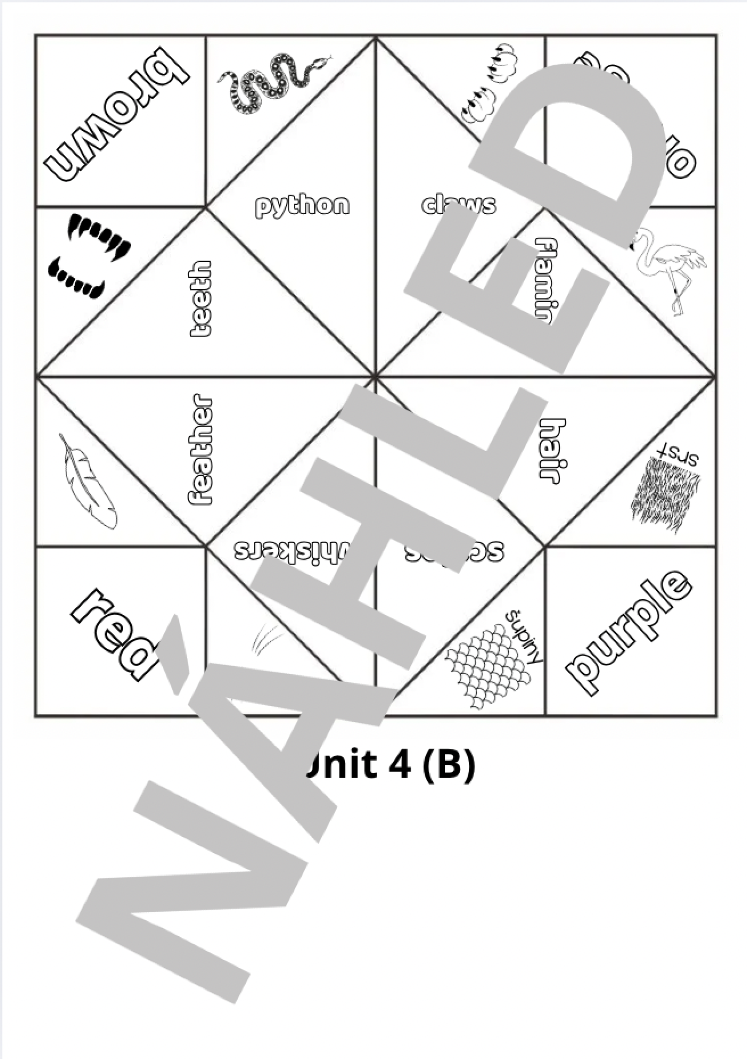 Vocabulary Fortune Teller (Nebe, peklo, ráj) - Explore Together 2 ...