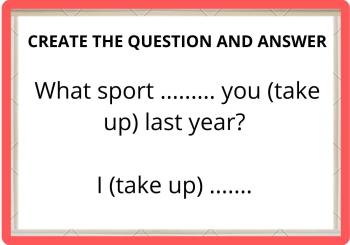 PAST SIMPLE - Create and answer | Učitelnice