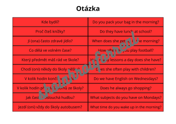 Running dictation - present simple | Učitelnice