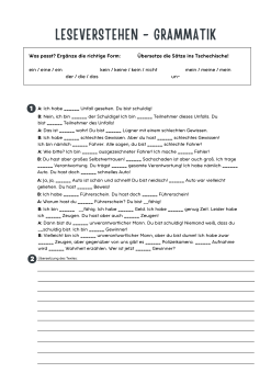 DEUTSCH_LESEVERSTEHEN_GRAMMATIK | Učitelnice