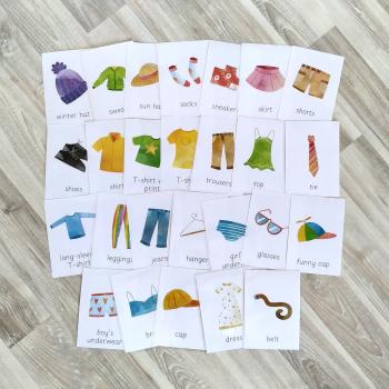 FLASHCARDS CLOTHES & ACCESSORIES | Karty a 20 aktivit do výuky | Učitelnice