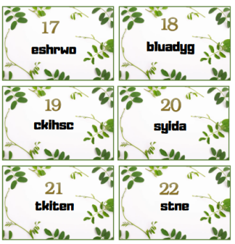 spring vocabulary anagrams | Učitelnice