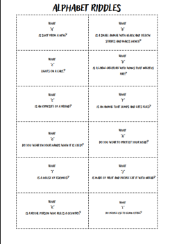 Alphabet Riddles | Učitelnice